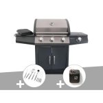 Barbecue à gaz Soleto + Malette 8 ustensiles + Weber Connect Smart Grilling Hub / Jardideco
