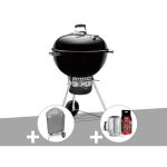 Barbecue Weber Master-Touch GBS 57 cm Noir + Housse + Kit Cheminée