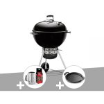 Barbecue Weber Master-Touch GBS 57 cm Noir + Kit Cheminée + Plancha