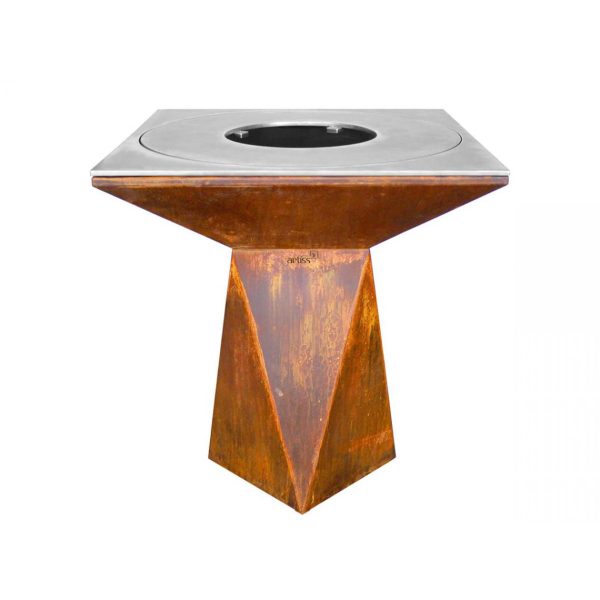 Brasero Artiss G1 Corten plaque de cuisson acier inoxydable alimentaire