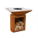 Brasero Artiss G2 Corten plaque de cuisson acier inoxydable alimentaire