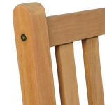 Ensemble de salle à manger de jardin 5 pcs Bois de teck solide – Image 6