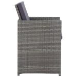 Salon de jardin 13 pcs Résine tressée bois d'acacia Anthracite – Image 5