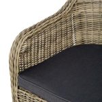 Salon de jardin rotin résine tressé synthétique 4 places marron naturel 2108106 – Image 5