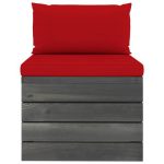 Salon palette de jardin 6 pcs avec coussins Bois de pin massif – Image 6