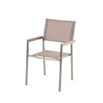 Ensemble de jardin table en verre noire et 6 chaises beiges – Image 6