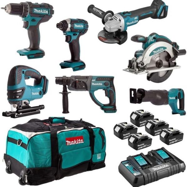 Pack 7 machines DLX7019TX1 MAKITA ( DDF486 + DTD153 + DGA504 + DJV182 + DHS660 + DKP181 + DTM52 )